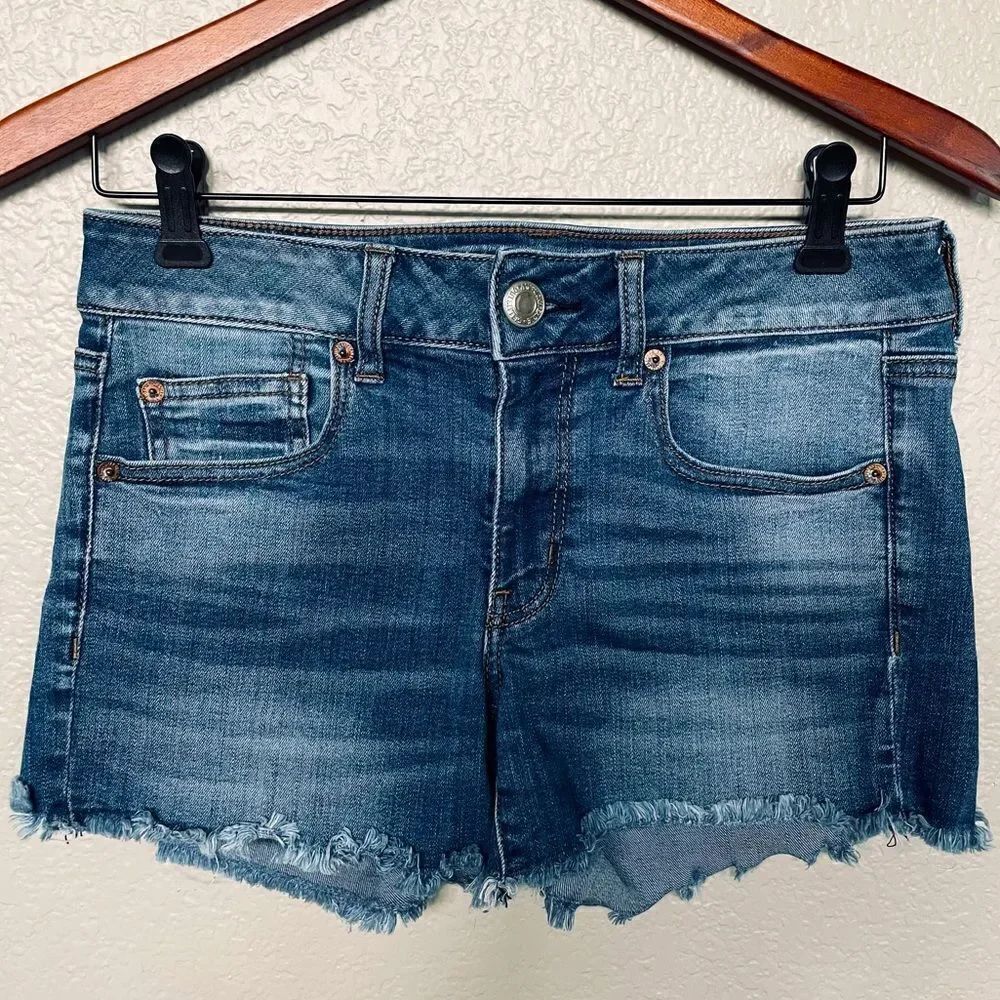 American Eagle Denim Super Stretch Cutoff Jean Shorts 6
